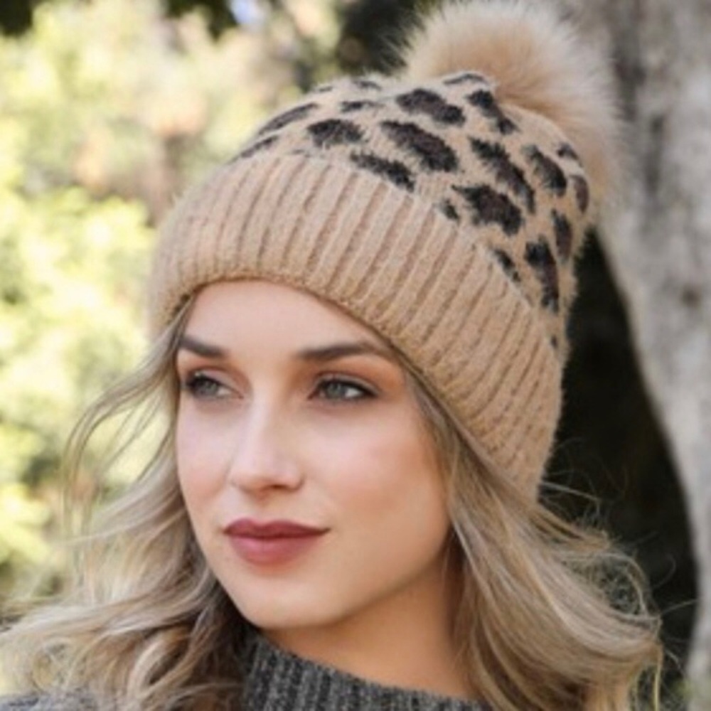 Knit Pom Cozy Winter Beanie —#078 - Picture 3 of 3